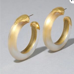 ALEXIS BITTAR 
Luminous Lucite Dipped Hoop Earrings